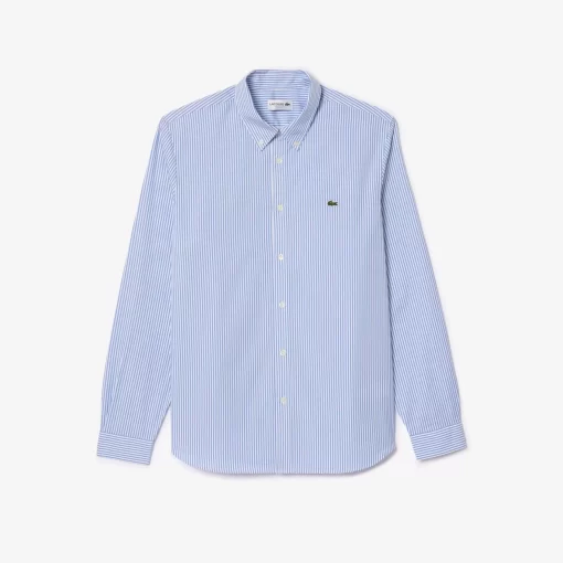 Lacoste Shirts-Men'S Regular Fit Striped Cotton Shirt