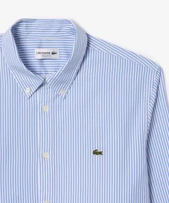 Lacoste Shirts-Men'S Regular Fit Striped Cotton Shirt