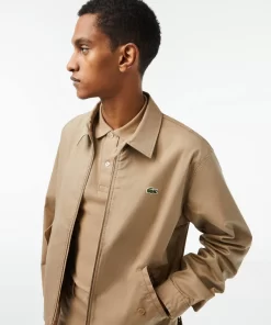 Lacoste Jackets & Coats-Men'S Short Zippered Organic Cotton Gabardine Jacket