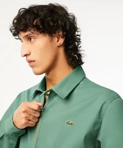 Lacoste Jackets & Coats-Men'S Short Zippered Organic Cotton Gabardine Jacket