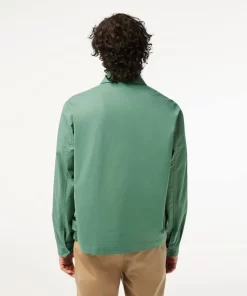 Lacoste Jackets & Coats-Men'S Short Zippered Organic Cotton Gabardine Jacket