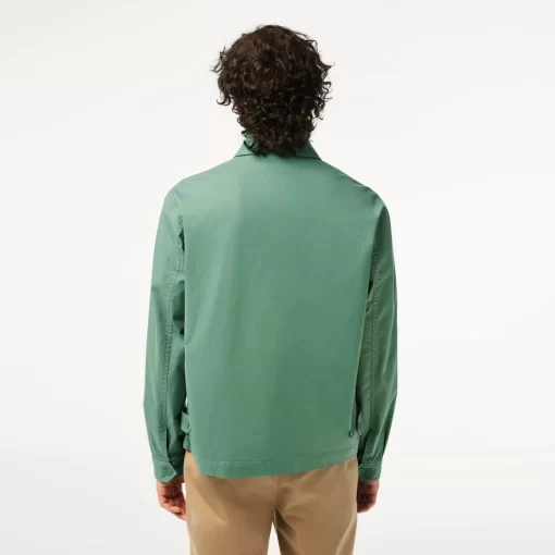 Lacoste Jackets & Coats-Men'S Short Zippered Organic Cotton Gabardine Jacket