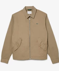 Lacoste Jackets & Coats-Men'S Short Zippered Organic Cotton Gabardine Jacket