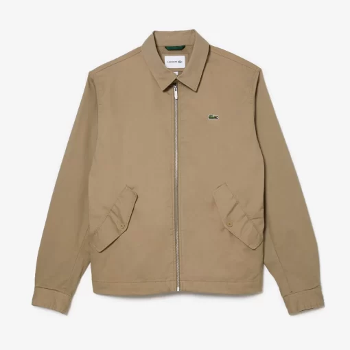 Lacoste Jackets & Coats-Men'S Short Zippered Organic Cotton Gabardine Jacket