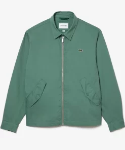 Lacoste Jackets & Coats-Men'S Short Zippered Organic Cotton Gabardine Jacket