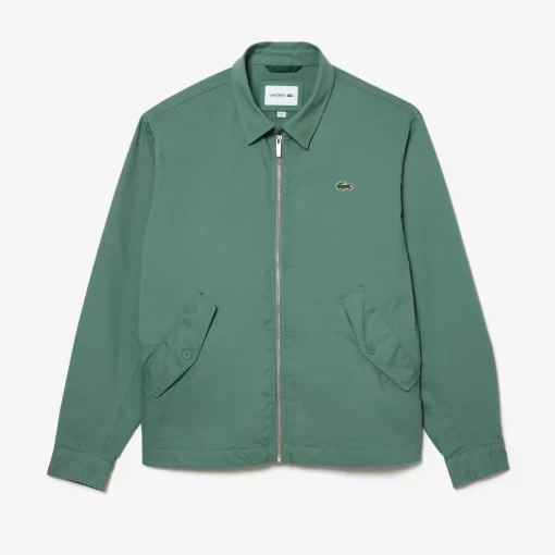 Lacoste Jackets & Coats-Men'S Short Zippered Organic Cotton Gabardine Jacket