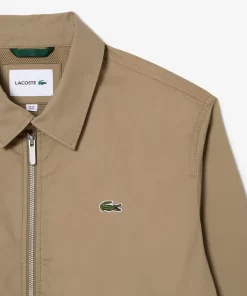 Lacoste Jackets & Coats-Men'S Short Zippered Organic Cotton Gabardine Jacket