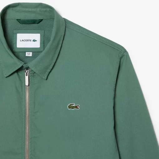 Lacoste Jackets & Coats-Men'S Short Zippered Organic Cotton Gabardine Jacket