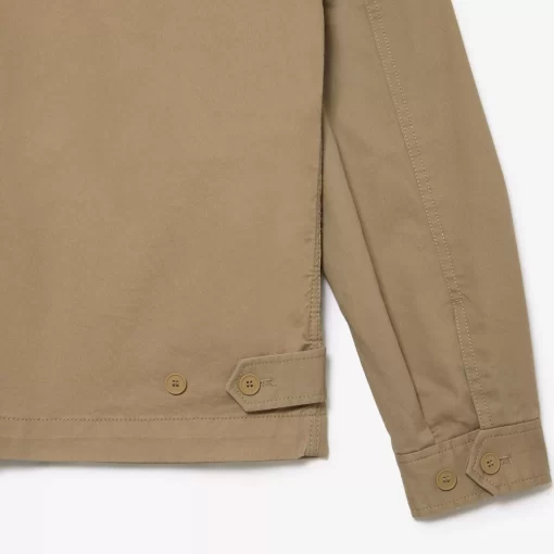 Lacoste Jackets & Coats-Men'S Short Zippered Organic Cotton Gabardine Jacket