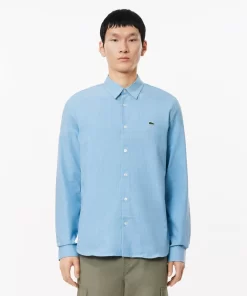 Lacoste Shirts-Men'S Slim Fit Cotton Chambray Shirt