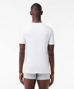 Lacoste Underwear & Lounge Wear-Men'S Slim Fit V-Neck Cotton Loungewear T-Shirt 3-Pack