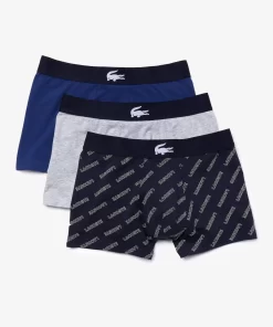 Lacoste Underwear & Lounge Wear-Men'S Stretch Cotton Trunk 3-Pack