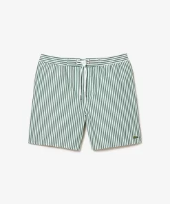 Lacoste Swimwear-Men'S Striped Swimming Trunks