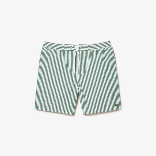 Lacoste Swimwear-Men'S Striped Swimming Trunks