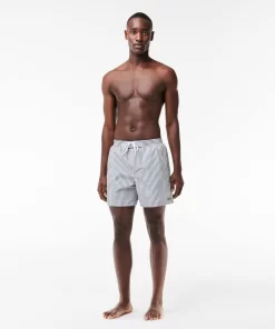 Lacoste Swimwear-Men'S Striped Swimming Trunks