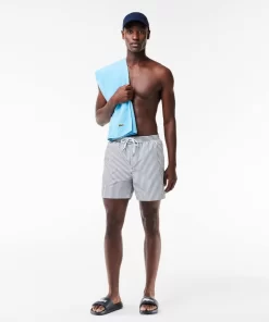 Lacoste Swimwear-Men'S Striped Swimming Trunks