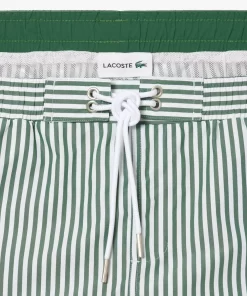 Lacoste Swimwear-Men'S Striped Swimming Trunks