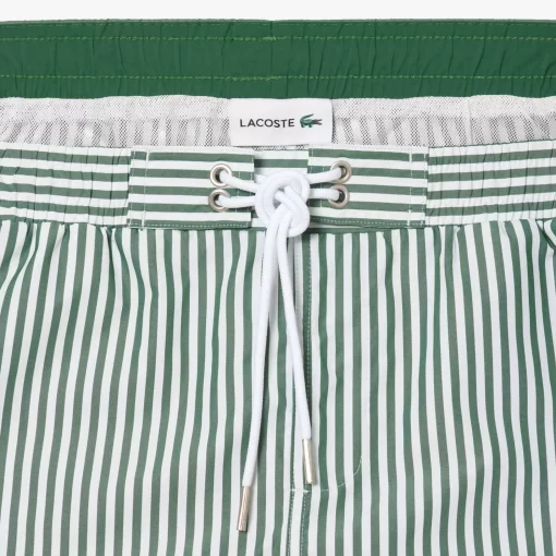 Lacoste Swimwear-Men'S Striped Swimming Trunks