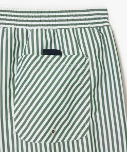 Lacoste Swimwear-Men'S Striped Swimming Trunks