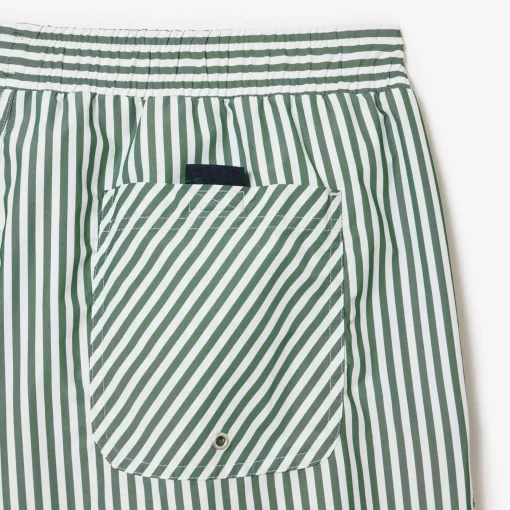 Lacoste Swimwear-Men'S Striped Swimming Trunks