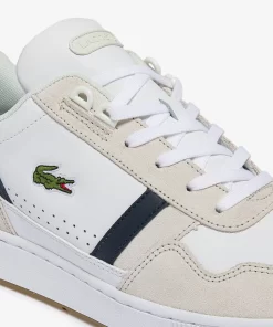 Lacoste Sneakers-Men'S T-Clip Tricolour Leather And Suede Trainers