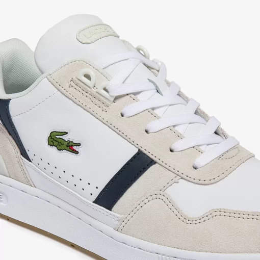 Lacoste Sneakers-Men'S T-Clip Tricolour Leather And Suede Trainers