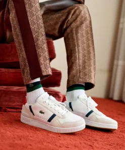 Lacoste Sneakers-Men'S T-Clip Tricolour Leather And Suede Trainers