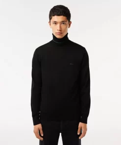 Lacoste Knitwear-Men'S Turtleneck Merino Wool Sweater