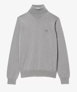 Lacoste Knitwear-Men'S Turtleneck Merino Wool Sweater