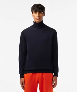 Lacoste Knitwear-Men'S Turtleneck Merino Wool Sweater