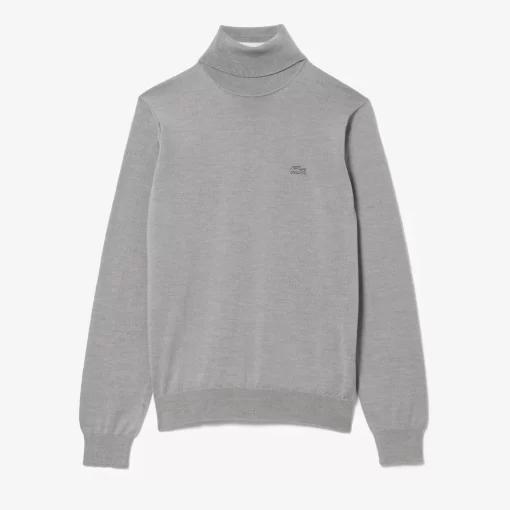 Lacoste Knitwear-Men'S Turtleneck Merino Wool Sweater