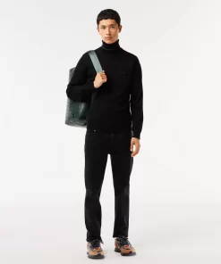 Lacoste Knitwear-Men'S Turtleneck Merino Wool Sweater