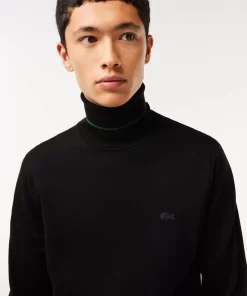 Lacoste Knitwear-Men'S Turtleneck Merino Wool Sweater