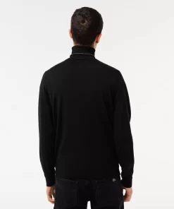 Lacoste Knitwear-Men'S Turtleneck Merino Wool Sweater