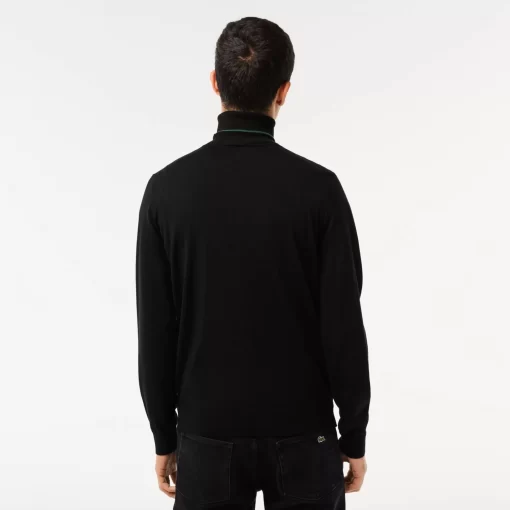 Lacoste Knitwear-Men'S Turtleneck Merino Wool Sweater