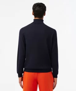 Lacoste Knitwear-Men'S Turtleneck Merino Wool Sweater