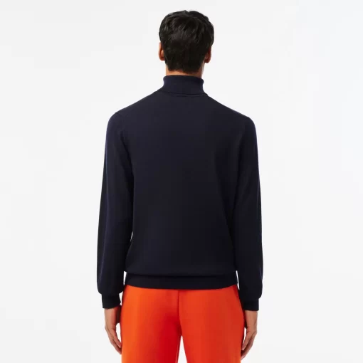 Lacoste Knitwear-Men'S Turtleneck Merino Wool Sweater