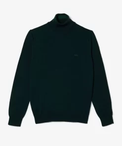 Lacoste Knitwear-Men'S Turtleneck Merino Wool Sweater