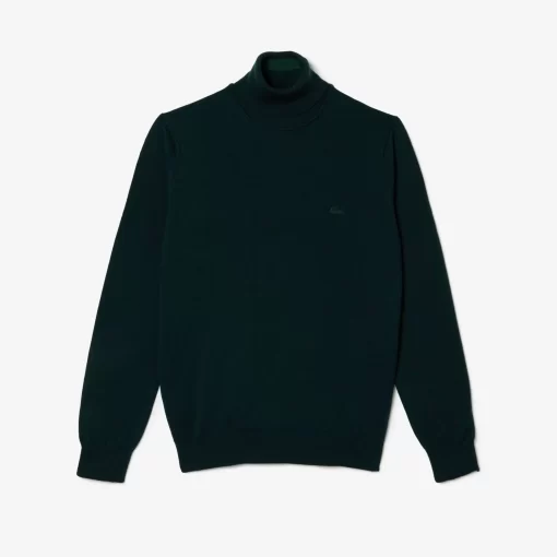 Lacoste Knitwear-Men'S Turtleneck Merino Wool Sweater