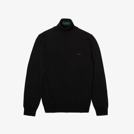 Lacoste Knitwear-Men'S Turtleneck Merino Wool Sweater