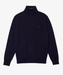 Lacoste Knitwear-Men'S Turtleneck Merino Wool Sweater