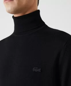 Lacoste Knitwear-Men'S Turtleneck Merino Wool Sweater