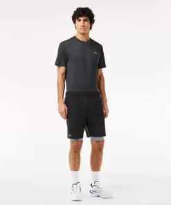 Lacoste Fitness & Training-Men'S Two-Tone Sport Shorts With Built-In Undershorts