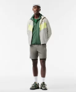 Lacoste Fitness & Training-Men'S Two-Tone Sport Shorts With Built-In Undershorts