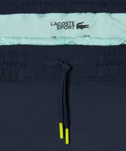 Lacoste Fitness & Training-Men'S Two-Tone Sport Shorts With Built-In Undershorts