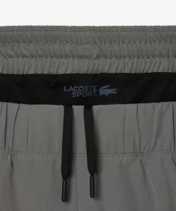 Lacoste Fitness & Training-Men'S Two-Tone Sport Shorts With Built-In Undershorts