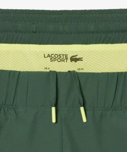 Lacoste Fitness & Training-Men'S Two-Tone Sport Shorts With Built-In Undershorts