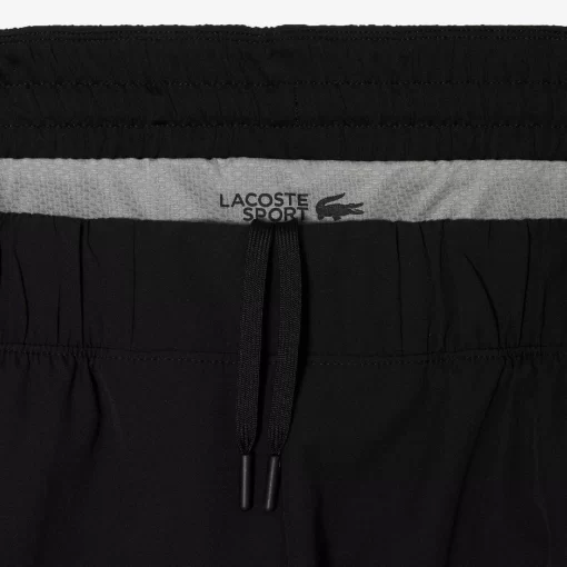 Lacoste Fitness & Training-Men'S Two-Tone Sport Shorts With Built-In Undershorts