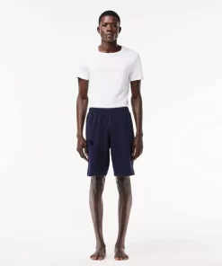 Lacoste Underwear & Lounge Wear-Men'S Velour Crocodile Cotton Fleece Indoor Shorts