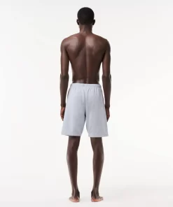 Lacoste Underwear & Lounge Wear-Men'S Velour Crocodile Cotton Fleece Indoor Shorts